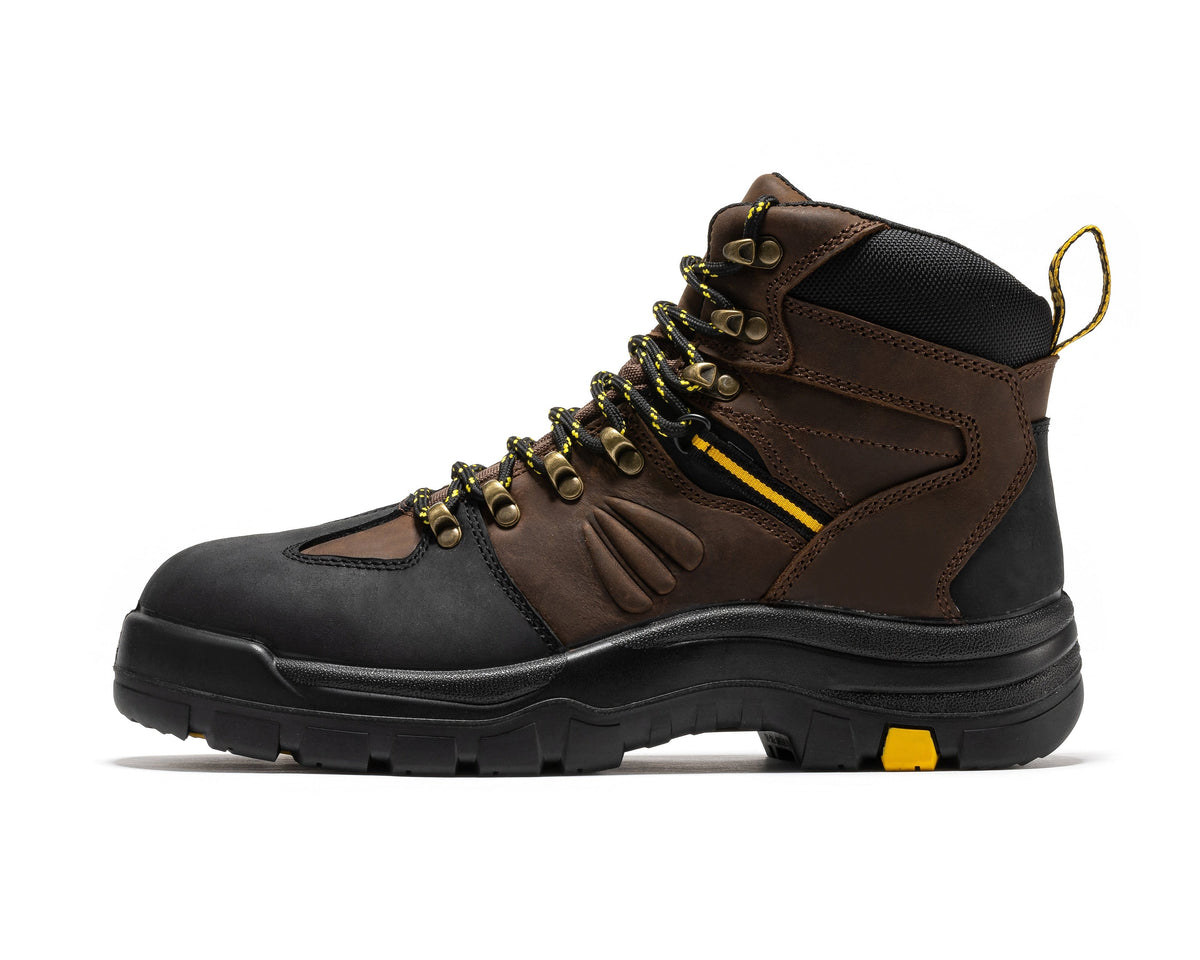 ROCKROOSTER Marfa Brown 6 inch Waterproof Composite Toe Leather Work Boots CP211